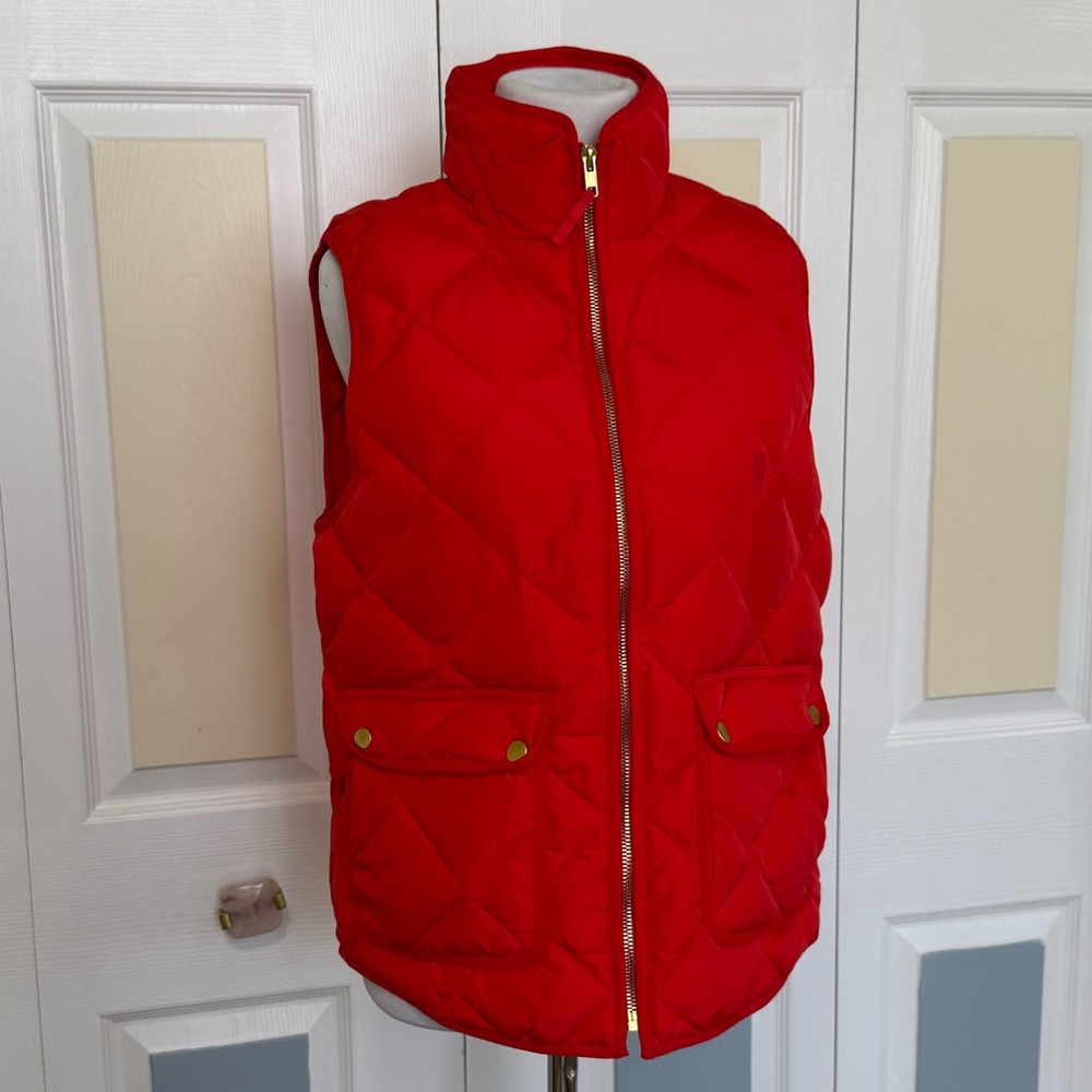Woolrich Women’s Down Feather‎ Red Quilted Puffer Vest Sz S